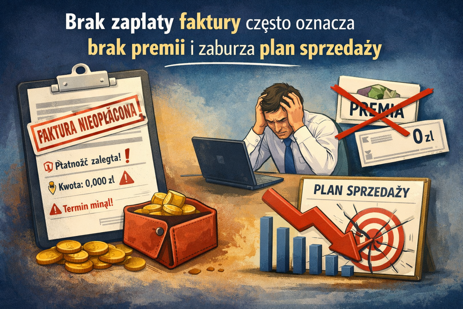 Premia handlowca a zapłacone faktury – konsekwencje braku płatności