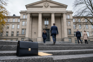 Fasada budynku sądu rejonowego w Polsce — elektroniczne postępowanie upominawcze EPU